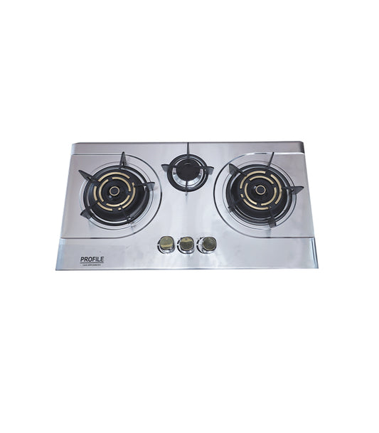 Profile 09ST Gas Stove 3-Burners Stainless Steel