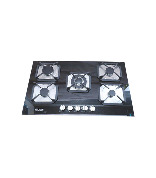 Profile 5-D Gas Stove 5-Burners Tempered Glass