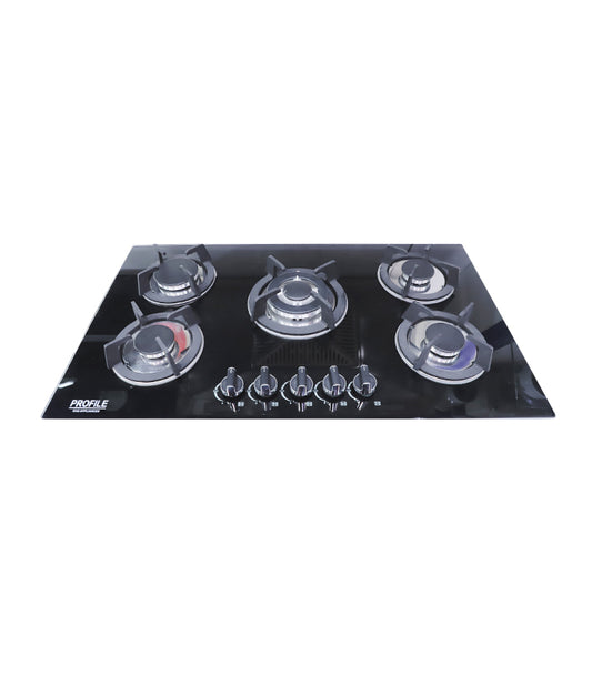Profile PF-3455 Gas Hob 5-Burner Glass Built in (Gas Stove)/Chula