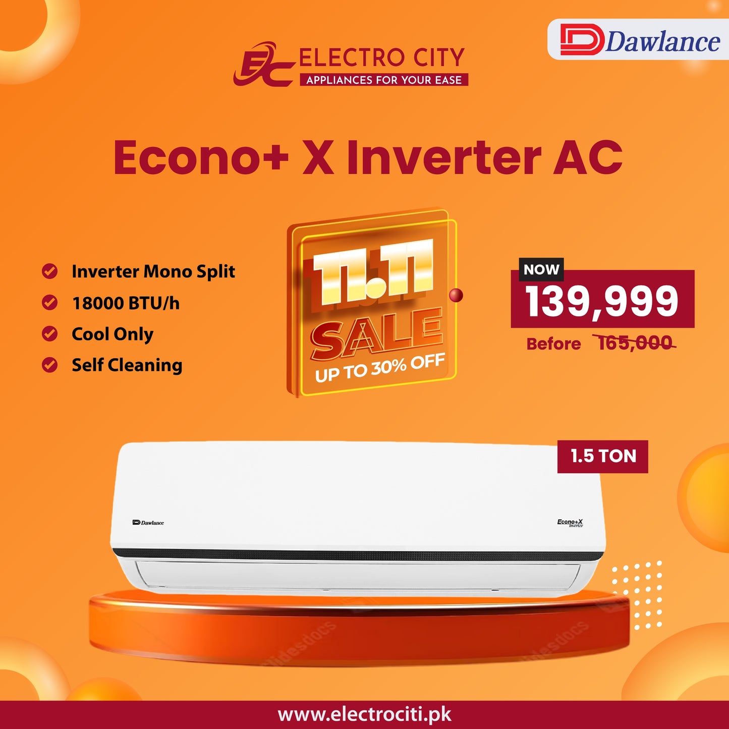 DAWLANCE Econo Plus X Inverter 15 (1.0 TON)