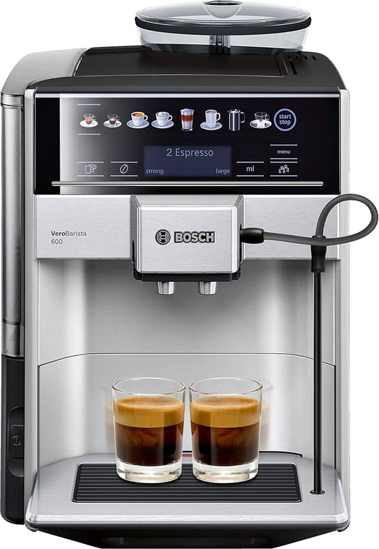 Bosch Fully Automatic Coffee Machine Vero Barista 600, Silver/Black, Tis65621GB