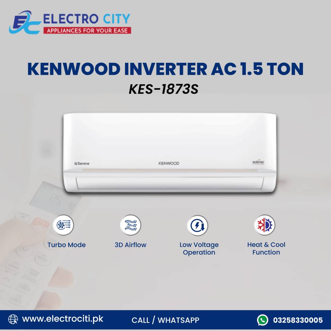 Kenwood 1873s E-Serene DC Inverter 1.5 Ton AC Heat & Cool