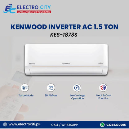 Kenwood 1873s E-Serene DC Inverter 1.5 Ton AC Heat & Cool