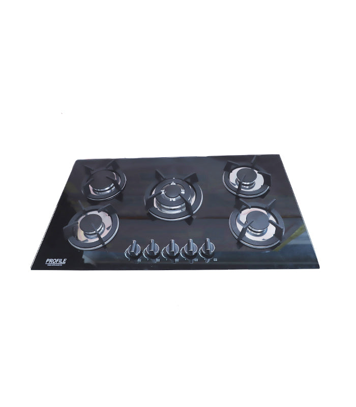 Profile PF-3455 Gas Hob 5-Burner Glass Built in (Gas Stove)/Chula