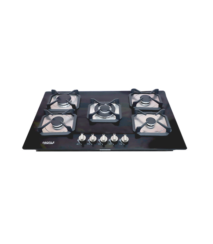 Profile 5-D Gas Stove 5-Burners Tempered Glass