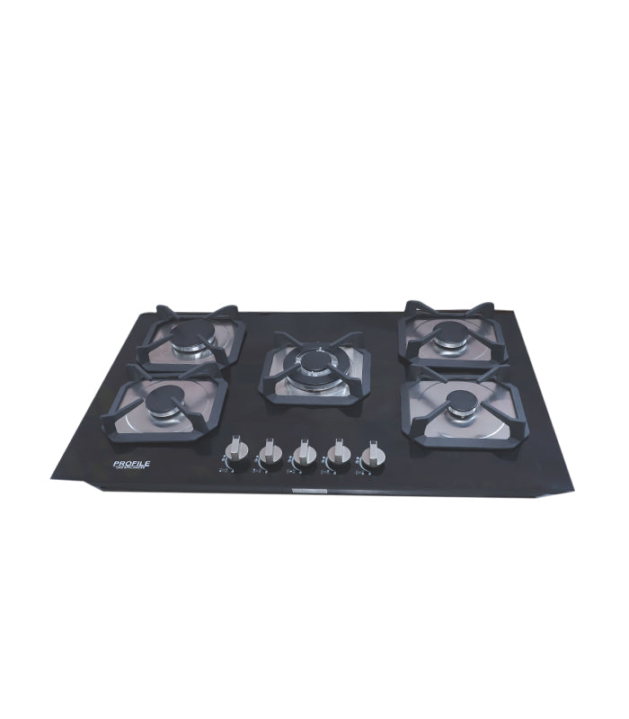 Profile 5-D Gas Stove 5-Burners Tempered Glass